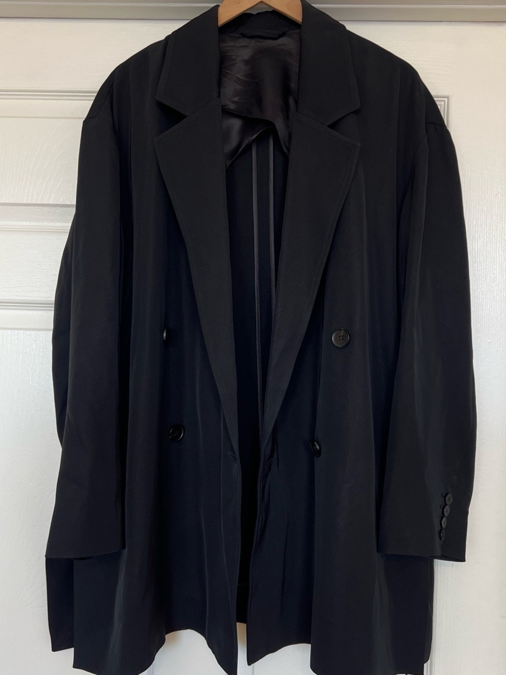 COS Black Oversized Double-Breasted Blazer Jacket - Picture 5 of 7